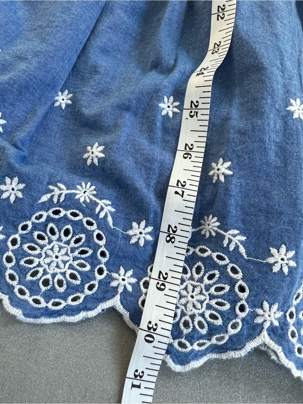 Cat & Jack | 100% Cotton Blue Sundress with White Waist Tie Size L (10-12) - Picture 15 of 15